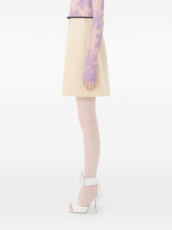 25FW 발렌티노 가라바니 미디 스커트 7B0RAEB0 90YDNG Almond nero - VALENTINO GARAVANI