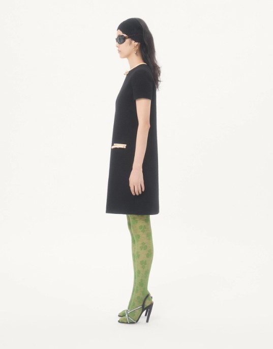 25FW 발렌티노 가라바니 미디 원피스 7B0VAH50 90YES9 Nero almond - VALENTINO GARAVANI