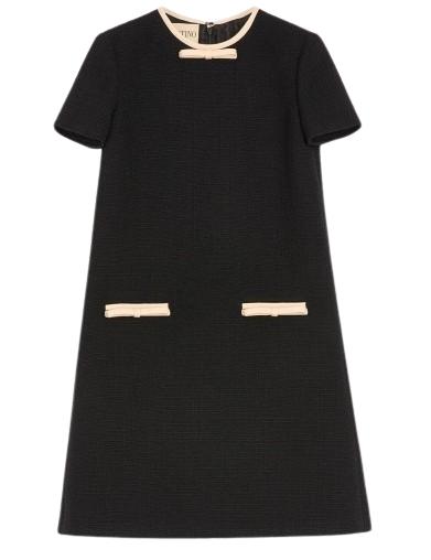 25FW 발렌티노 가라바니 미디 원피스 7B0VAH50 90YES9 Nero almond