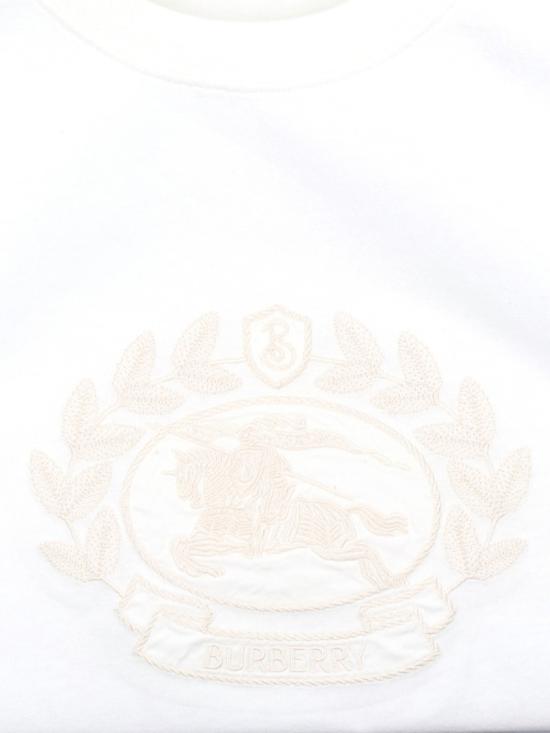  버버리 프로섬 자수 로고 코튼 티셔츠 8095105B8764 White - BURBERRY