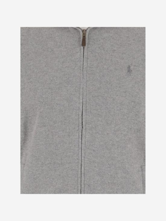 25FW 폴로 랄프로렌 로고 자수 지퍼 가디건  710974149002 Grey - POLO RALPH LAUREN