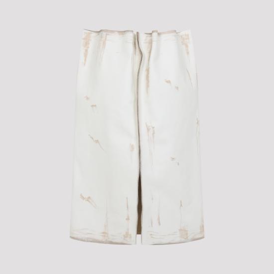 25FW 프라다 미디 스커트 51928SOOO 18DD White - PRADA