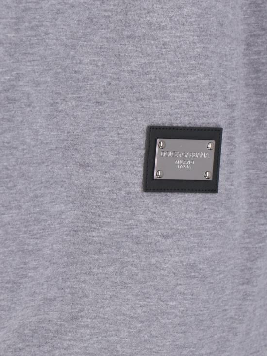 25FW 돌체앤가바나 로고 코튼 티셔츠 G8PT1T G7F2IS8291 Grey - DOLCE & GABBANA