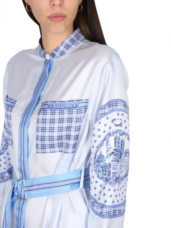  버버리 미디 원피스 8069648 B5650 Blue - BURBERRY