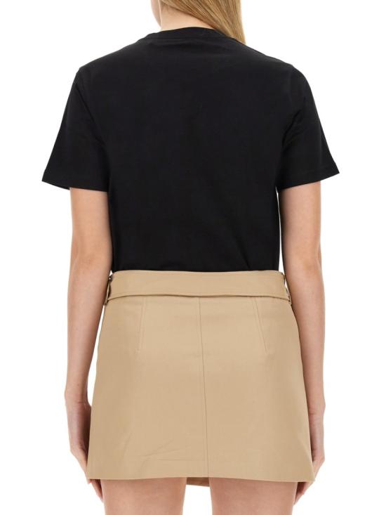  버버리 로고 코튼 티셔츠 8080324 A1189 Black - BURBERRY