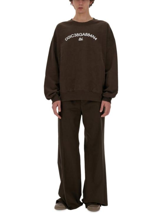  돌체앤가바나 긴팔 티셔츠 G9AQVT HU7PPM3977 Brown - DOLCE & GABBANA