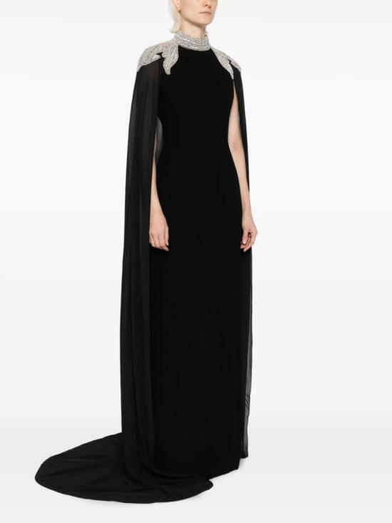  사이드 코베이시 롱 원피스 장식된 크레이프 카프탄 - SAIID KOBEISY