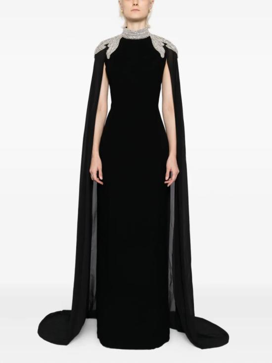  사이드 코베이시 롱 원피스 장식된 크레이프 카프탄 - SAIID KOBEISY