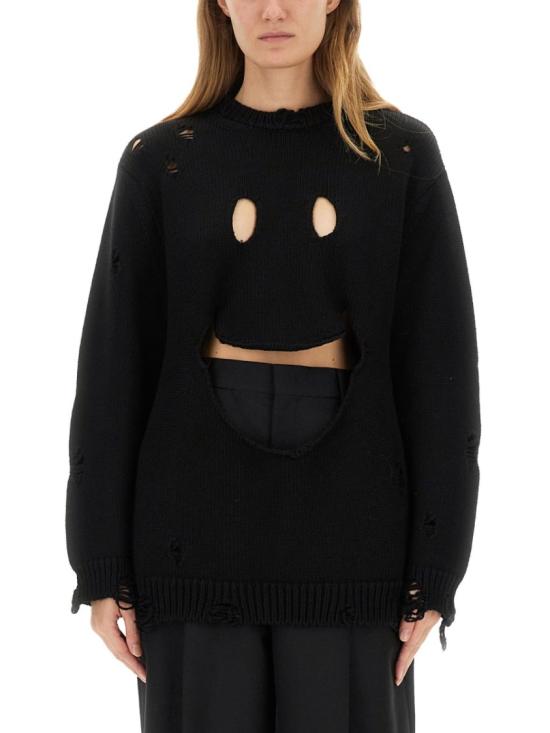 25FW 모스키노 스웨터 09225405 0555 Black