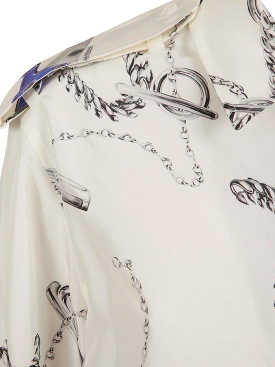  버버리 나이트 프린트 실크 셔츠 8090714 B9594 Neutrals - BURBERRY
