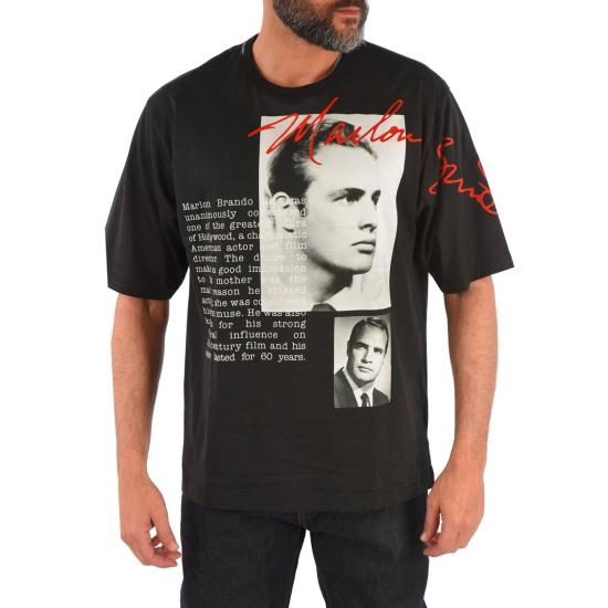  돌체앤가바나 반팔 티셔츠 G8LE6T FI7OV HN1HK Black - DOLCE & GABBANA