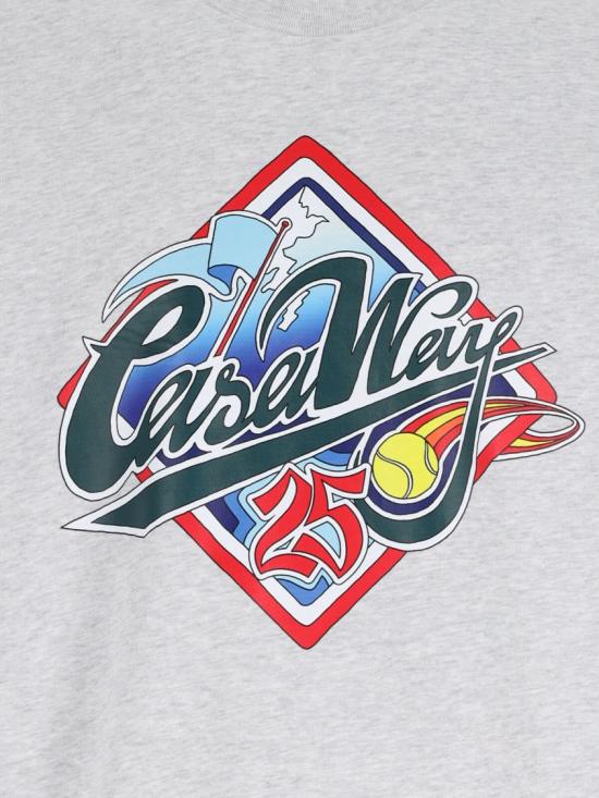  카사블랑카 반팔 티셔츠 MS25 JTS 001 02CASA WAY WORLD SERIES Grey - CASABLANCA