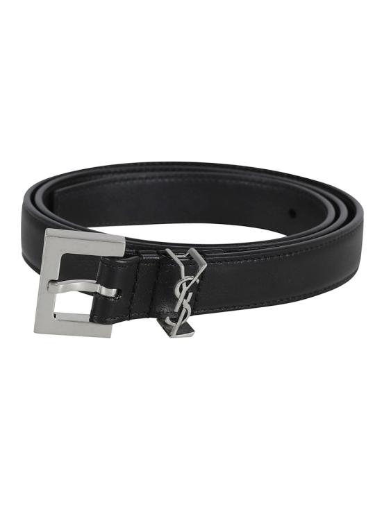  생로랑 카산드라 씬 스퀘어 버클 벨트 554465BOO0E1000 Black - SAINT LAURENT