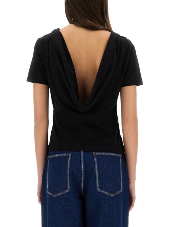 25SS 니나리찌 반팔 티셔츠 25PJTO029CO1094 U9000 Black - NINA RICCI