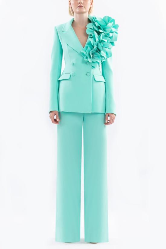  사이드 코베이시 스트레이트 팬츠 플로럴 테일러드 - SAIID KOBEISY