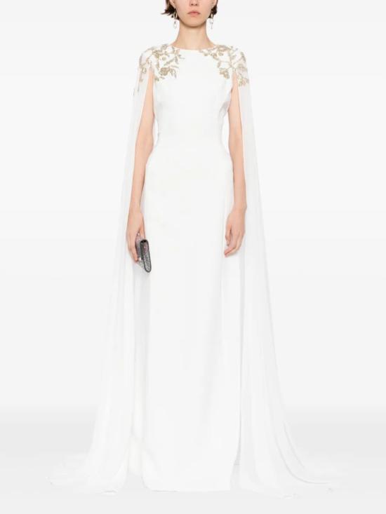  사이드 코베이시 롱 원피스 장식된 크레이프 카프탄 - SAIID KOBEISY