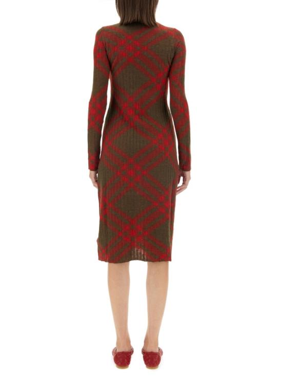  버버리 미디 원피스 8093580 C1205 Red - BURBERRY