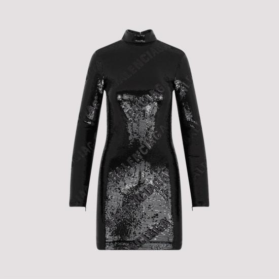  발렌시아가 미디 원피스 725104 TMR68 Black - BALENCIAGA