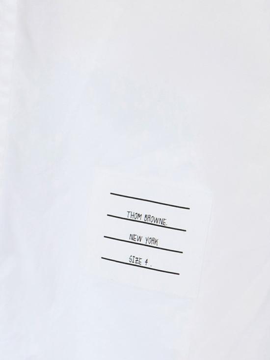  톰브라운 그로그랭 플래킷 솔리드 포플린 셔츠 MWL010E 03113100 White - THOM BROWNE