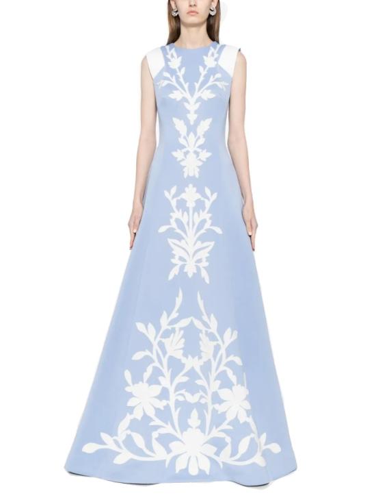  사이드 코베이시 롱 원피스 매칭 자수가 있는 네오프렌 드레스 - SAIID KOBEISY