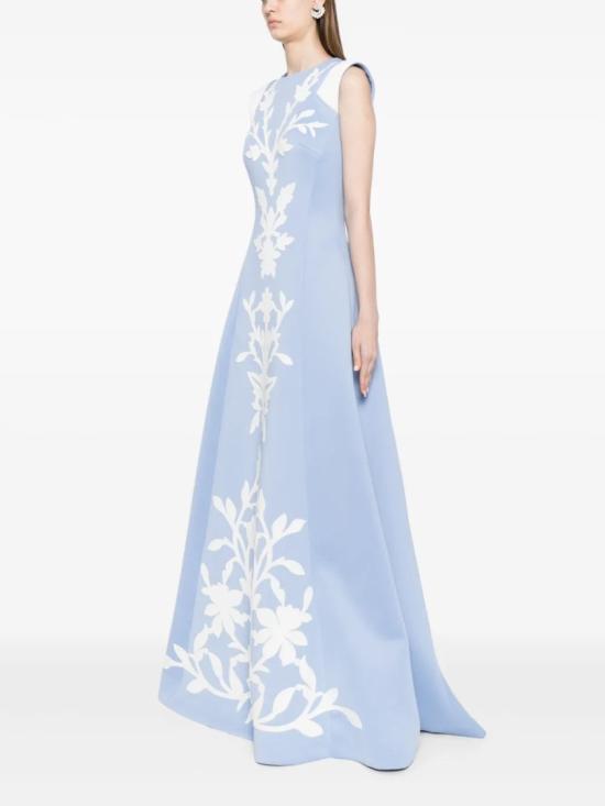  사이드 코베이시 롱 원피스 매칭 자수가 있는 네오프렌 드레스 - SAIID KOBEISY