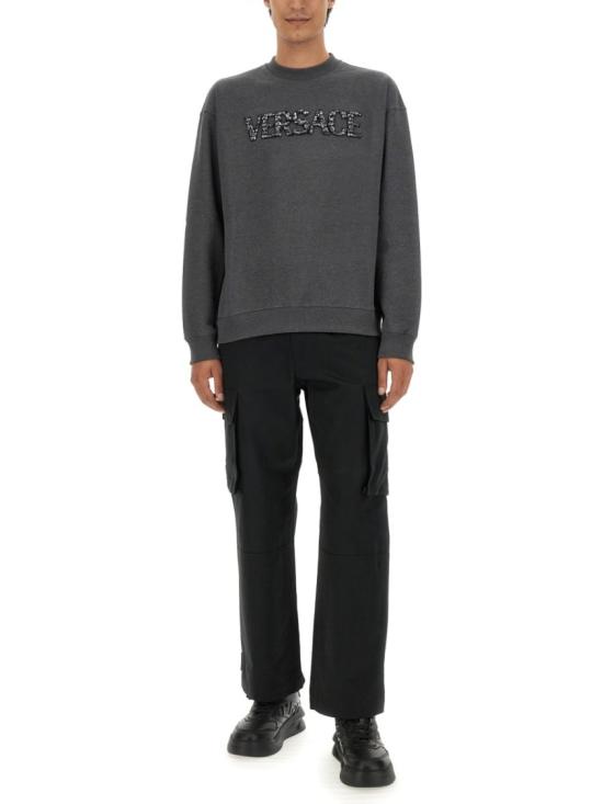  베르사체 긴팔 티셔츠 1012557 1A090481E210 Grey - VERSACE