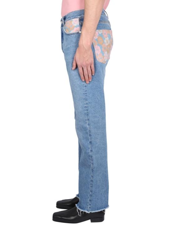  세퍼 데님 팬츠 SS23STRAIGHTCUT FLOWERDENIM Blue - SEFR