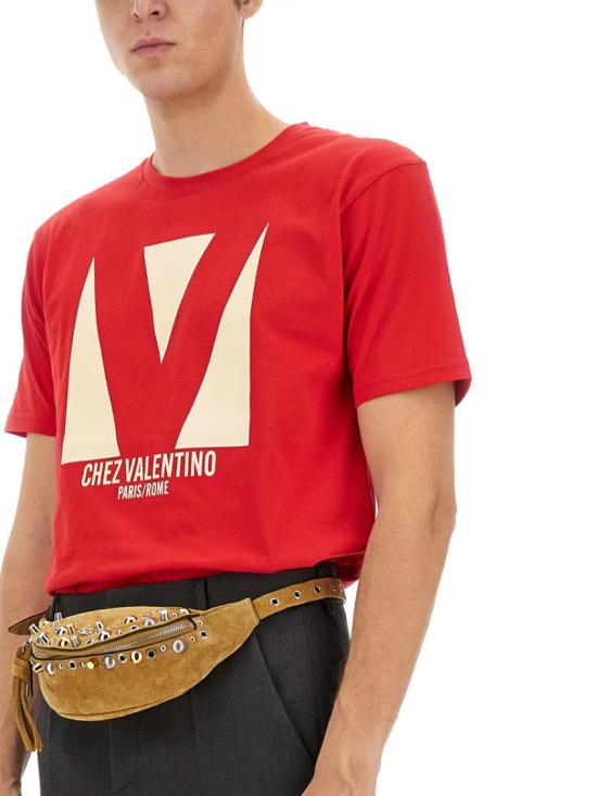  발렌티노 가라바니 반팔 티셔츠 6V3MG16PAQ9 157 Red - VALENTINO GARAVANI