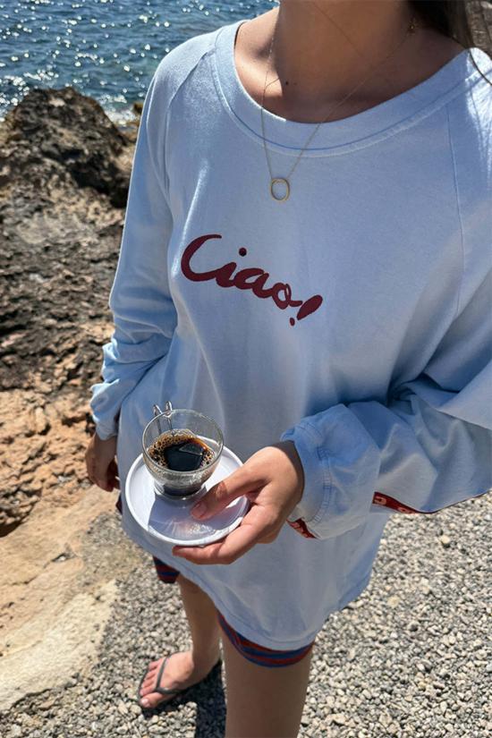 CIAO CIAO 긴팔 티셔츠 Ciao Ciao Amatriciana  라이트 블루 - OTHER BRANDS