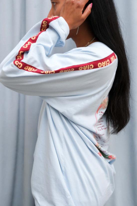  CIAO CIAO 긴팔 티셔츠 Ciao Ciao Amatriciana  라이트 블루 - OTHER BRANDS