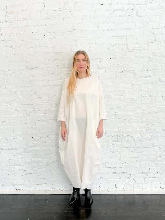  앨범 디 파밀리아 롱 원피스 앨범 Di Famiglia 에그 드레스 밀크