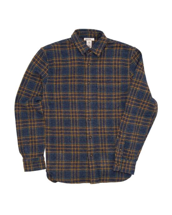  Hiroshi Kato 긴팔 셔츠 히로시 카토 리퍼  트리플 트위스트 플레드