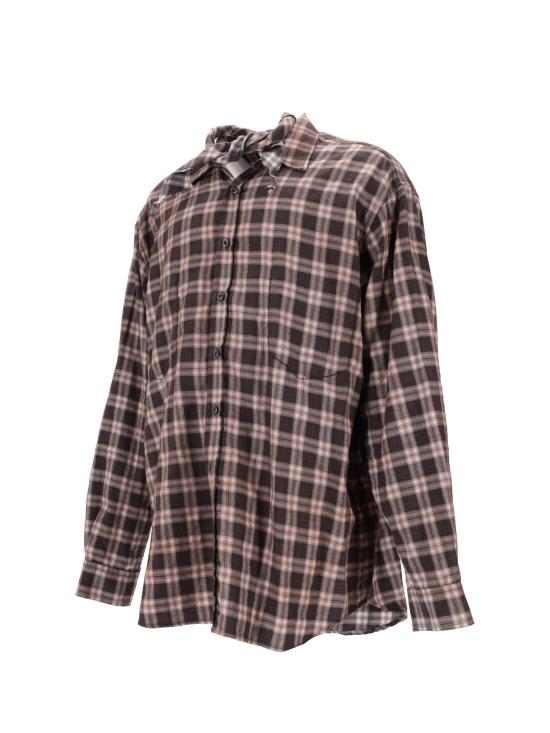 25FW 디스퀘어드2 셔츠 S71DM0809D35307 002F CHARCOAL WHITE RED - DSQUARED2