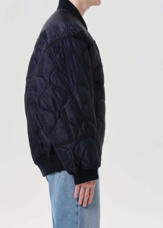  에이골디 봄버 자켓 아골데 이슬라 퀼팅 재킷 잉크 - AGOLDE