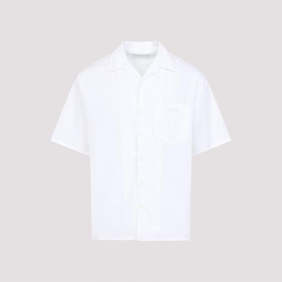 25FW 프라다 반팔 셔츠 UCS524SOOO 10IV White - PRADA