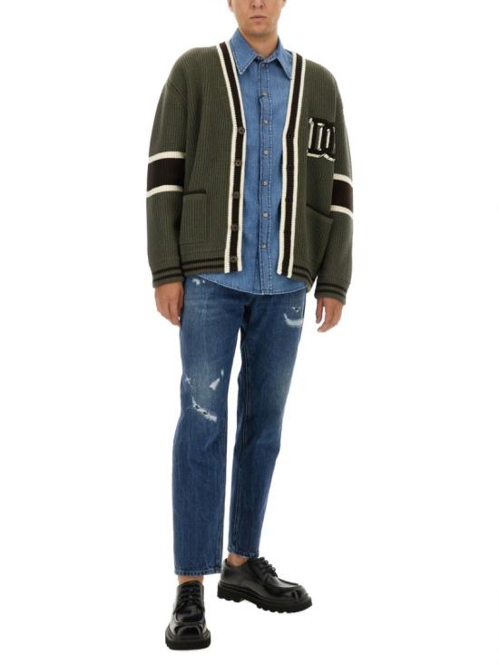  돌체앤가바나 가디건 GXV13Z JCVYCV9638 Green - DOLCE & GABBANA