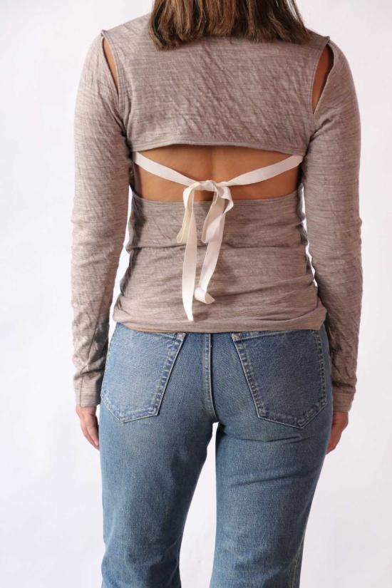  타나카 긴팔 티셔츠 하이넥 저지 - TANAKA