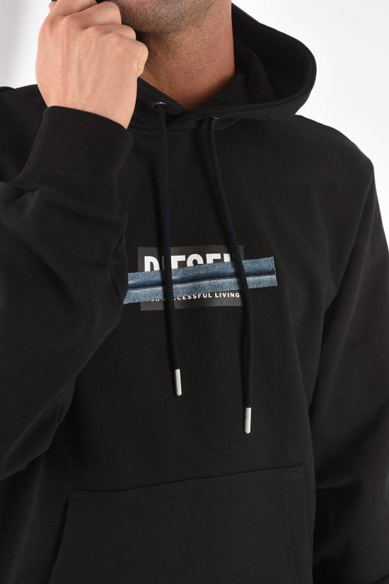  디젤 후드 티셔츠 A01049 0KASL 9XX Black - DIESEL