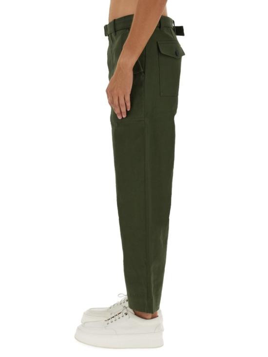  메종키츠네 스트레이트 팬츠 LM01110WW0079 MILITARY GREEN Green - MAISON KITSUNE