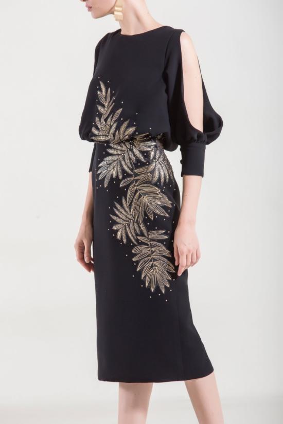  사이드 코베이시 롱 원피스 숏 스트레이트 드레스 - SAIID KOBEISY