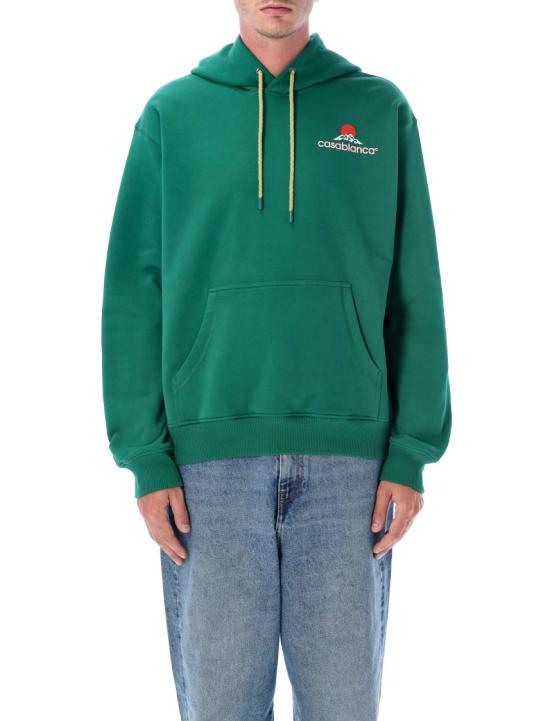 25FW 카사블랑카 후드 티셔츠 MPF25JTP29203 Green