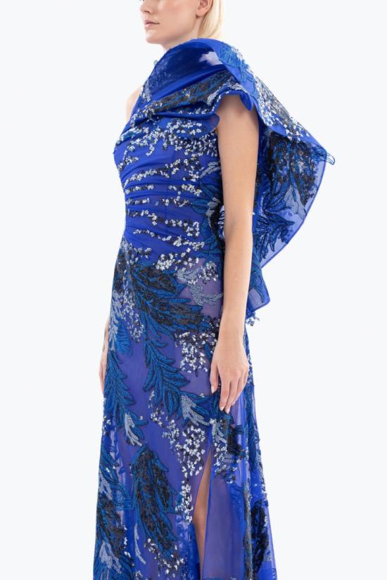  사이드 코베이시 롱 원피스 원숄더 자수 롱 드레스 - SAIID KOBEISY