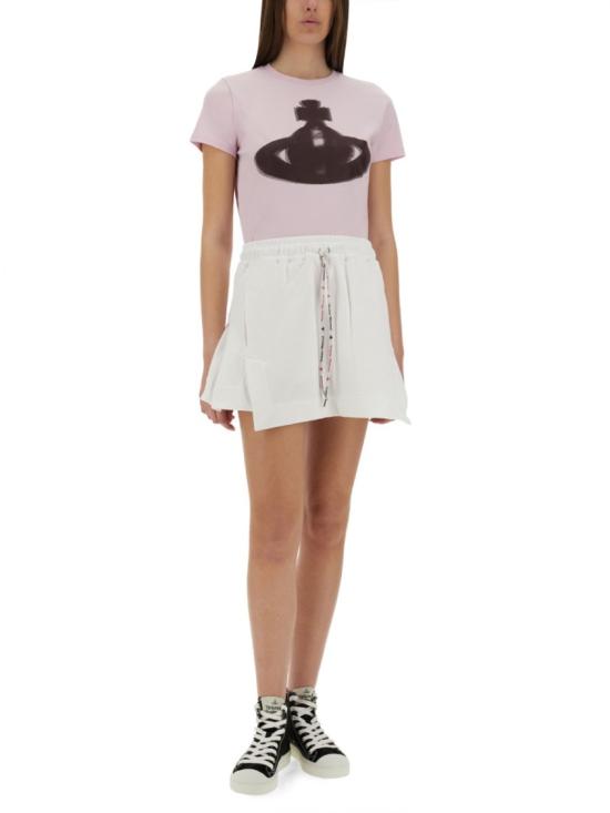 25SS 비비안웨스트우드 숏 스커트 1J010007 J006NA401 White - VIVIENNE WESTWOOD