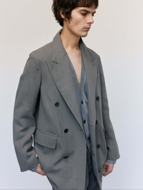  아워레가시 수트 자켓 아워 레거시 더블 그레이 위브 울 샤프 Db 블레이저 - OUR LEGACY