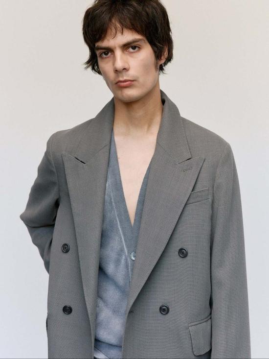  아워레가시 수트 자켓 아워 레거시 더블 그레이 위브 울 샤프 Db 블레이저 - OUR LEGACY