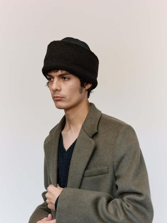  아워레가시 비니 아워 레거시 다크 브라운 에비에이터 시어링 블리자드 - OUR LEGACY