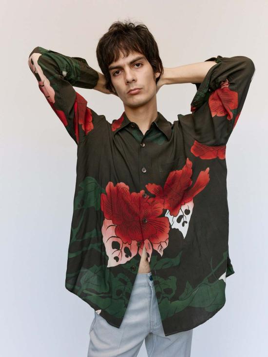  아워레가시 긴팔 셔츠 Our Legacy Hell Of Ween 프린트 위 - OUR LEGACY