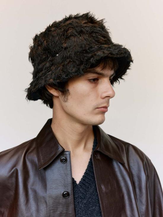  아워레가시 버킷햇 아워 레거시 옴브레 브라운 헤어리 울 버킷 햇