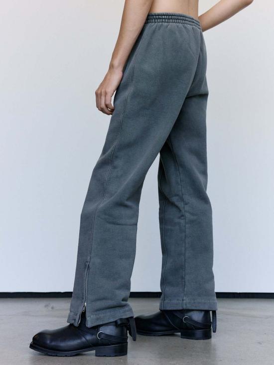  아워레가시 트레이닝/조거 팬츠 아워 레거시 워른 블랙 헤프티 플리스 코튼 트랙 팬츠 - OUR LEGACY