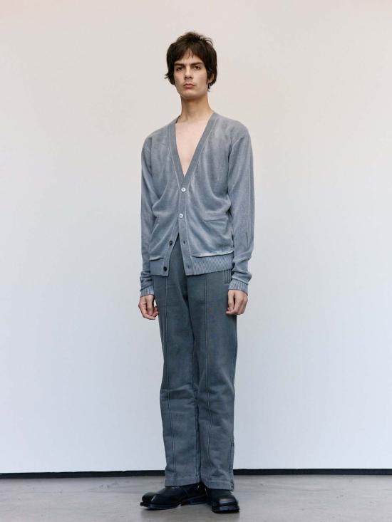  아워레가시 트레이닝/조거 팬츠 아워 레거시 워른 블랙 헤프티 플리스 코튼 트랙 팬츠 - OUR LEGACY